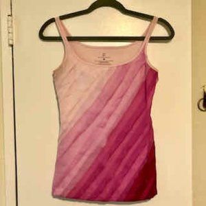New York & Co Pink Ombre Chiffon Tank